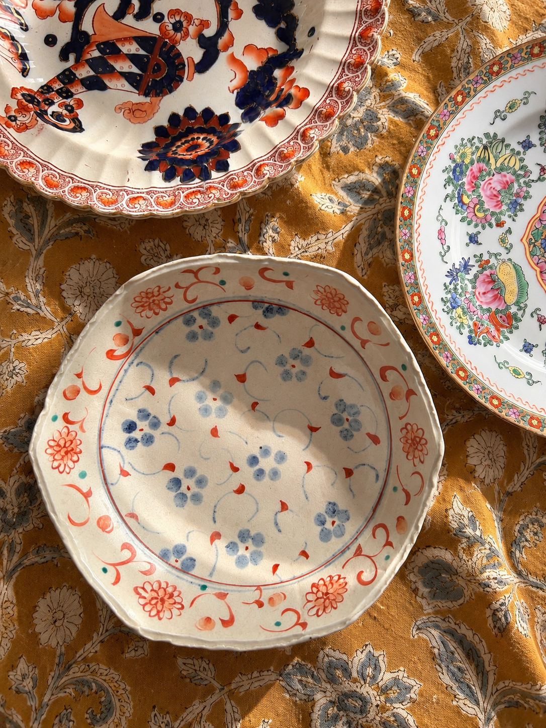 Vintage Hand-Painted Floral Bowl